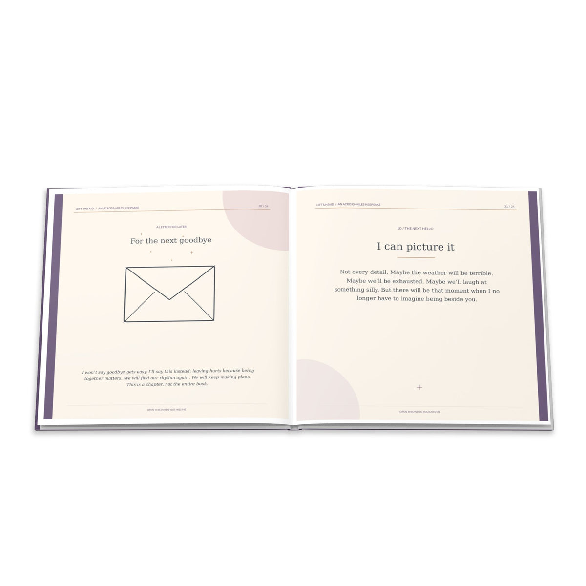 Open This When You Miss Me Hardcover Photo Book