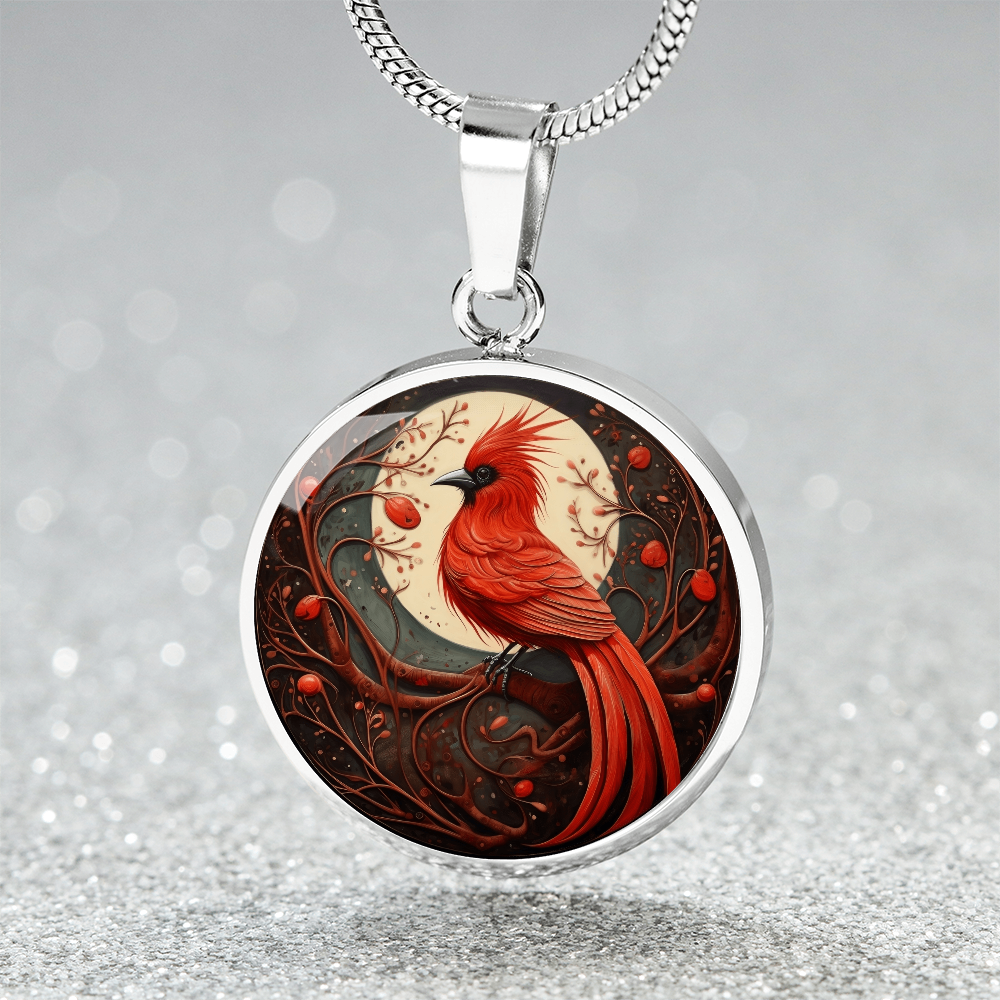 Red Cardinal Necklace on Branch | Cardinal Bird Gift