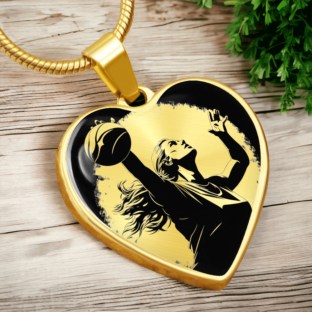 Volleyball Necklace – Heart Pendant for Volleyball Lovers