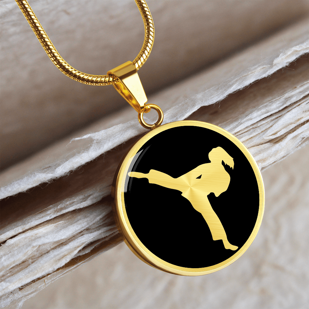 Karate Girl Necklace – Martial Arts Pendant Jewelry