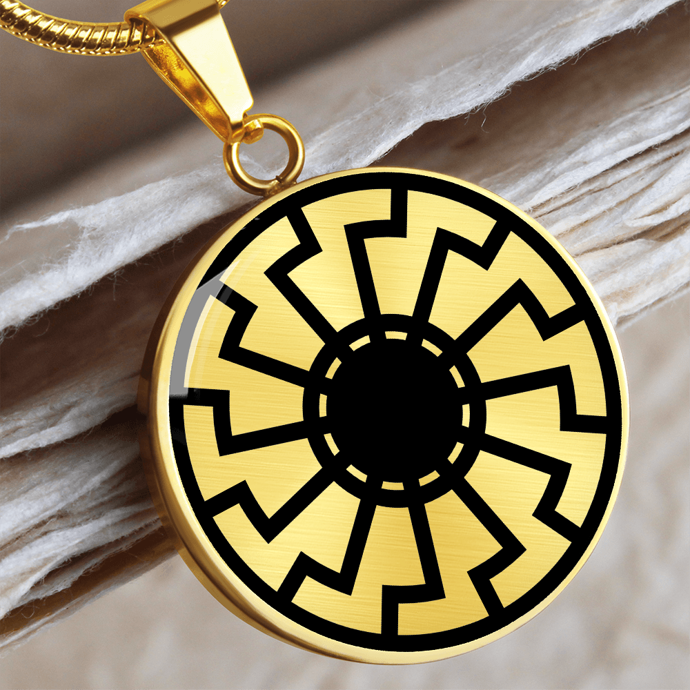 black sun pendant