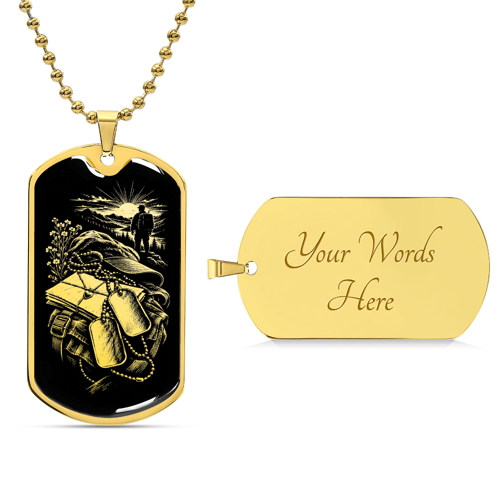 Military Long Distance Dog Tag Necklace – Deployment Gift
