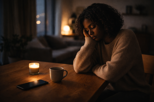 A person sitting alone in low light, reflecting on whether they mattered as much to the person who left.