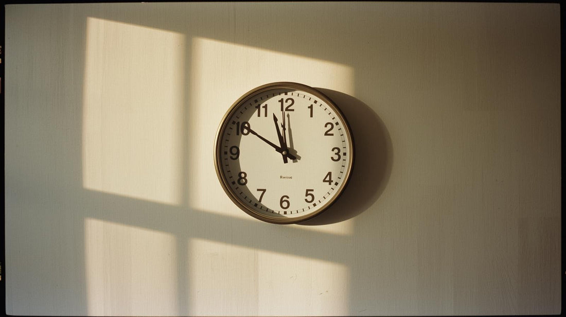 Analog clock in soft afternoon light, symbolizing the gradual recalibration of attachment over time