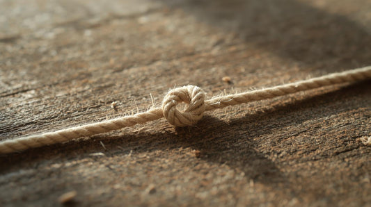 Two intertwined threads beginning to loosen in soft daylight, symbolizing healing and boundary formation in codependent relationships