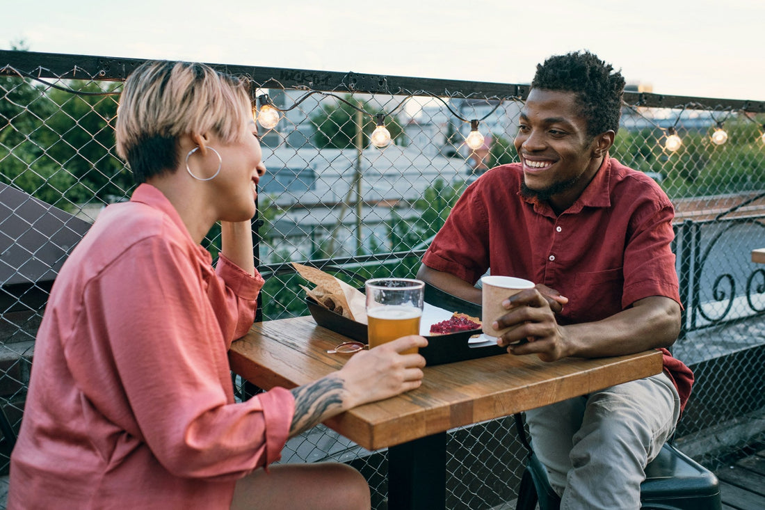 Couple having a serious conversation about relationship compatibility and possible red flags