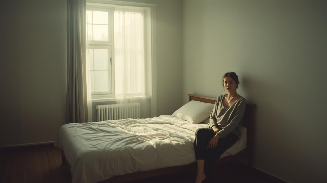 Person looking out of a window while holding a phone, reflecting emotional distance and disconnection in a relationship