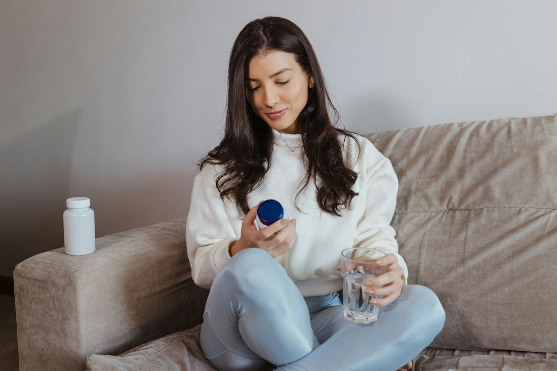 Woman reviewing female libido supplements while considering their evidence, ingredients and possible health risks