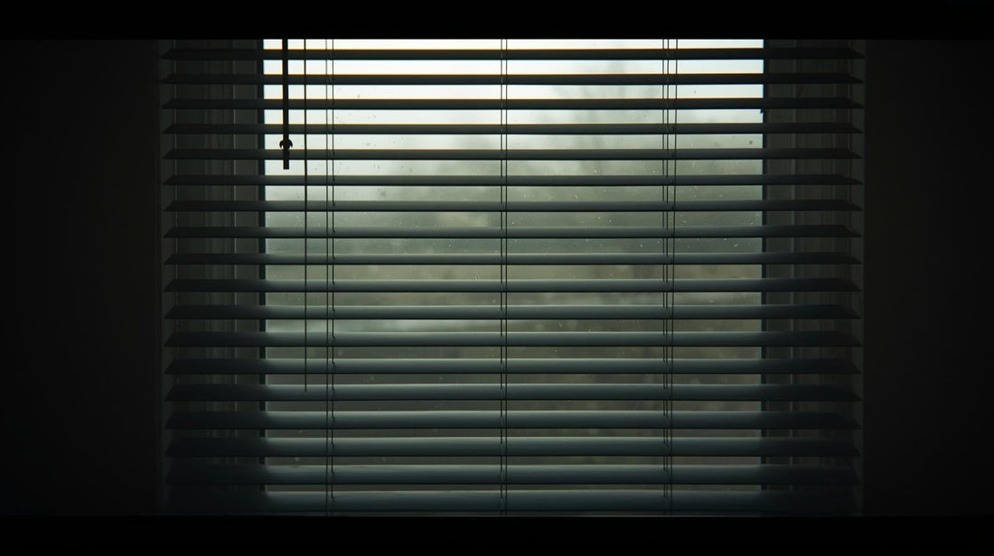 half open blinds symbolizing emotional shutdown