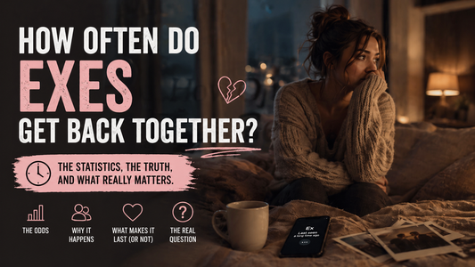 woman sitting alone at night looking thoughtful while checking her phone with ex contact, representing uncertainty about whether exes get back together