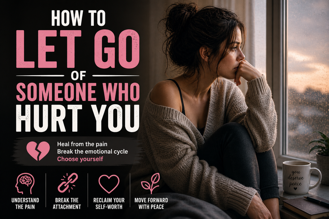Woman sitting by a window looking thoughtful and hurt while learning how to let go of someone who hurt her after a breakup