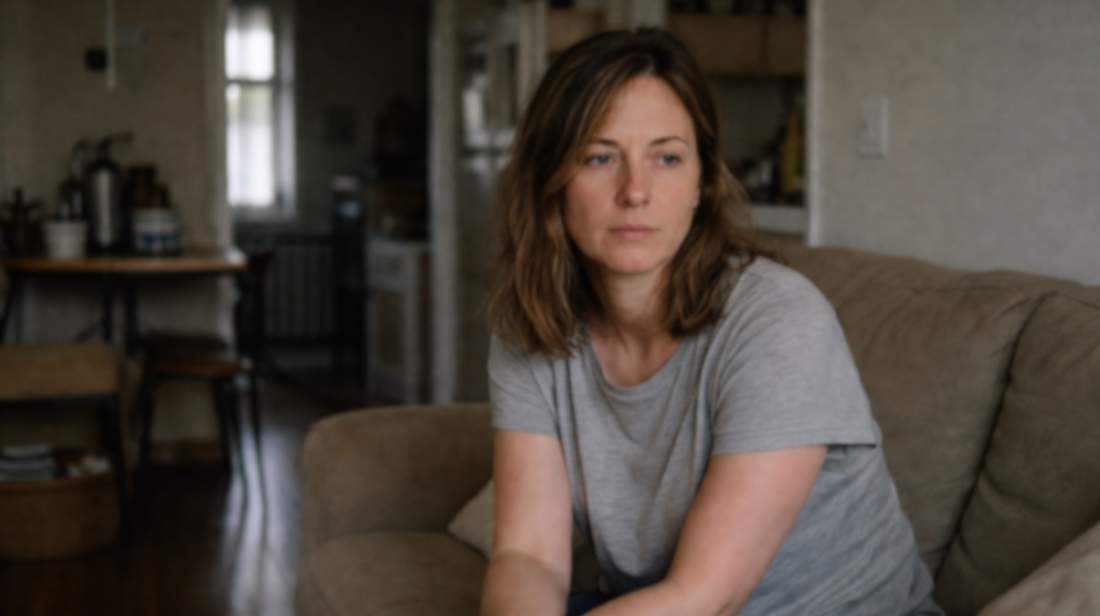 Woman sitting quietly in the afternoon, wondering how long it will take to heal from her breakup.