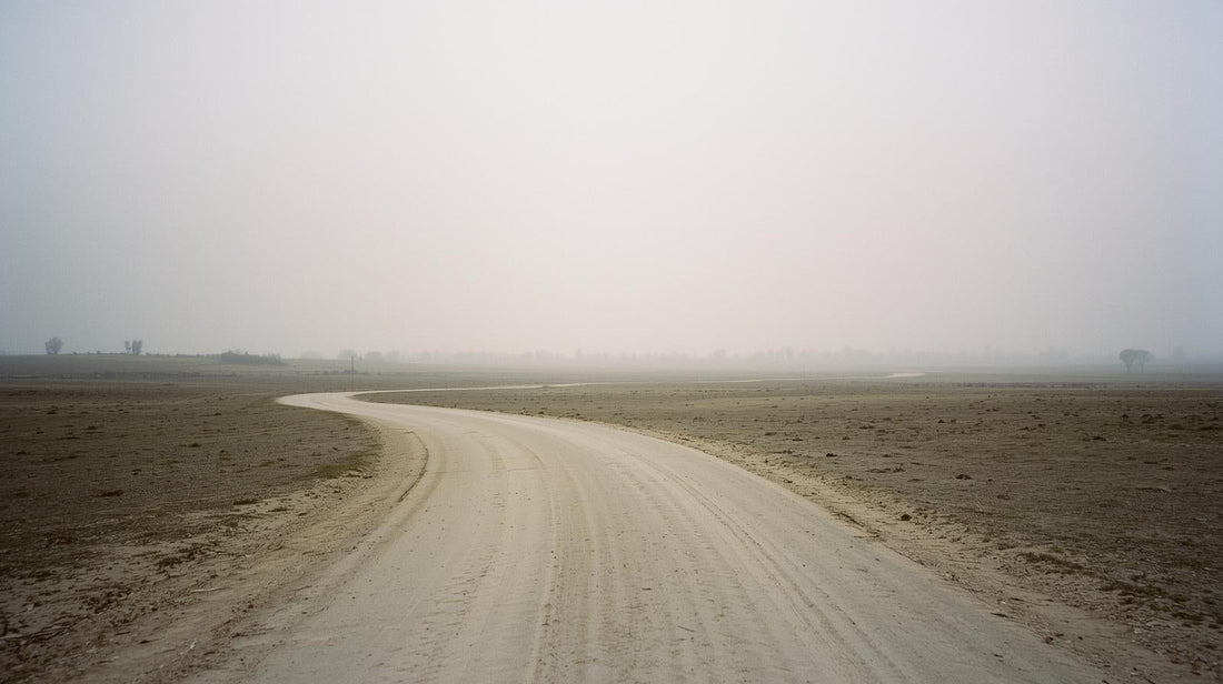 Quiet path widening into the distance under soft overcast light, symbolizing life expanding and reorganizing after moving on from heartbreak