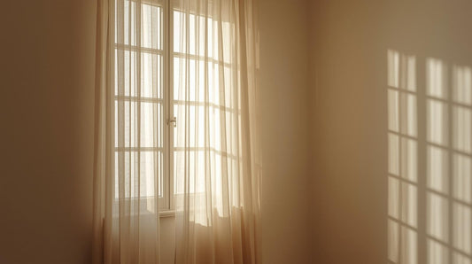 Soft window light illuminating a minimal room, suggesting reflection and mental processing