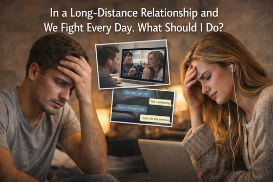 Couple arguing over video call in long distance relationship showing emotional strain and frequent fights