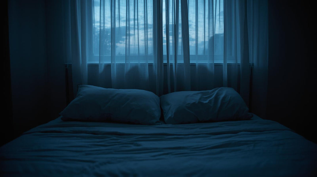 Bed at dusk with one pillow indented and the other untouched, symbolizing the blurred line between missing someone and feeling alone