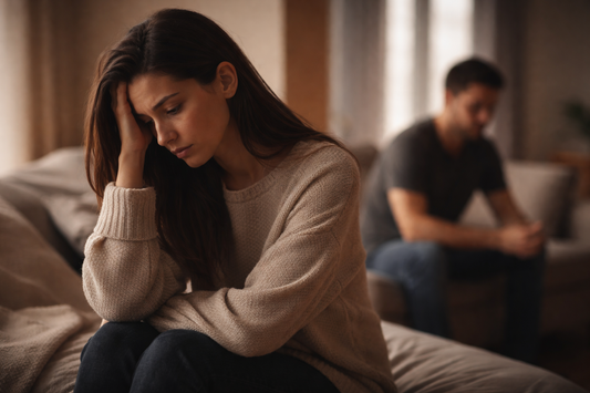 woman heartbroken after breaking up with boyfriend