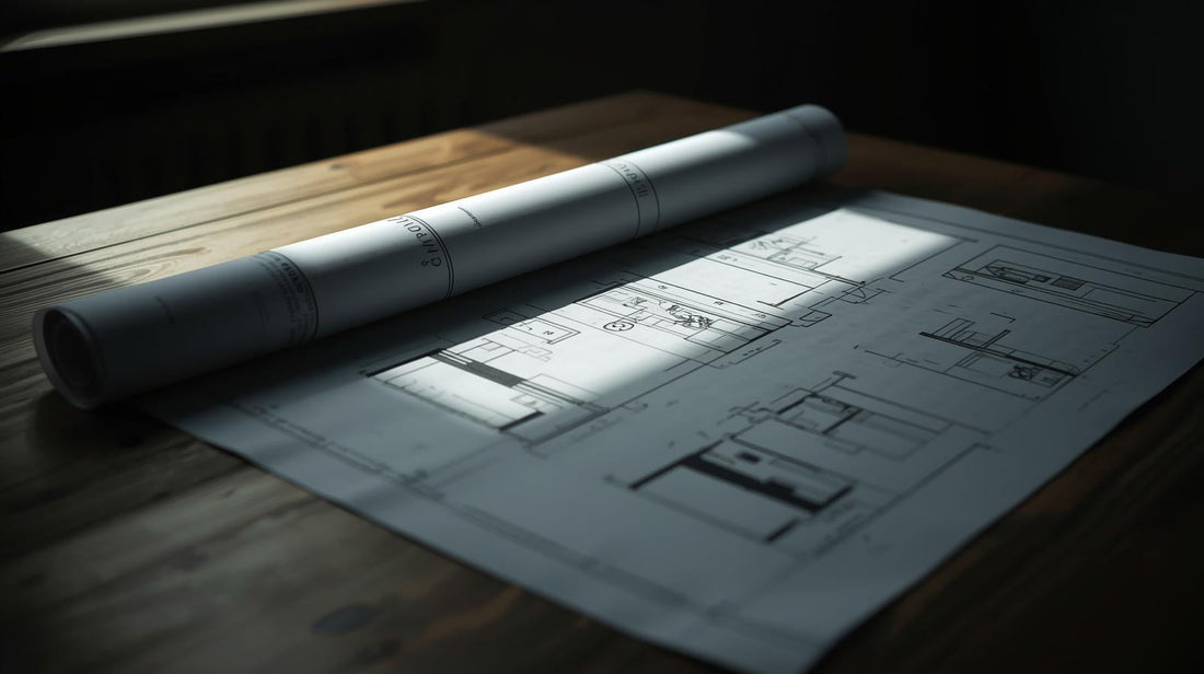 Architectural blueprint showing the same floor plan repeated across the page, symbolizing learned relationship patterns and emotional repetition