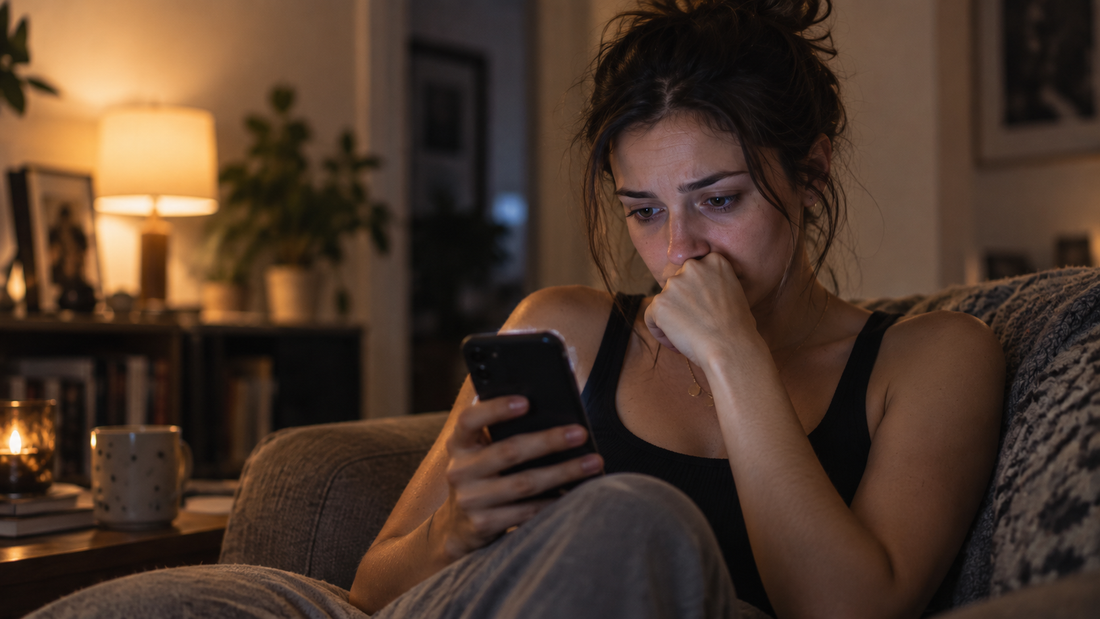 worried woman on phone wondering how she can end the relationship with a good person