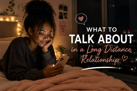 Black woman texting at night in a long distance relationship, showing emotional connection and conversation across distance