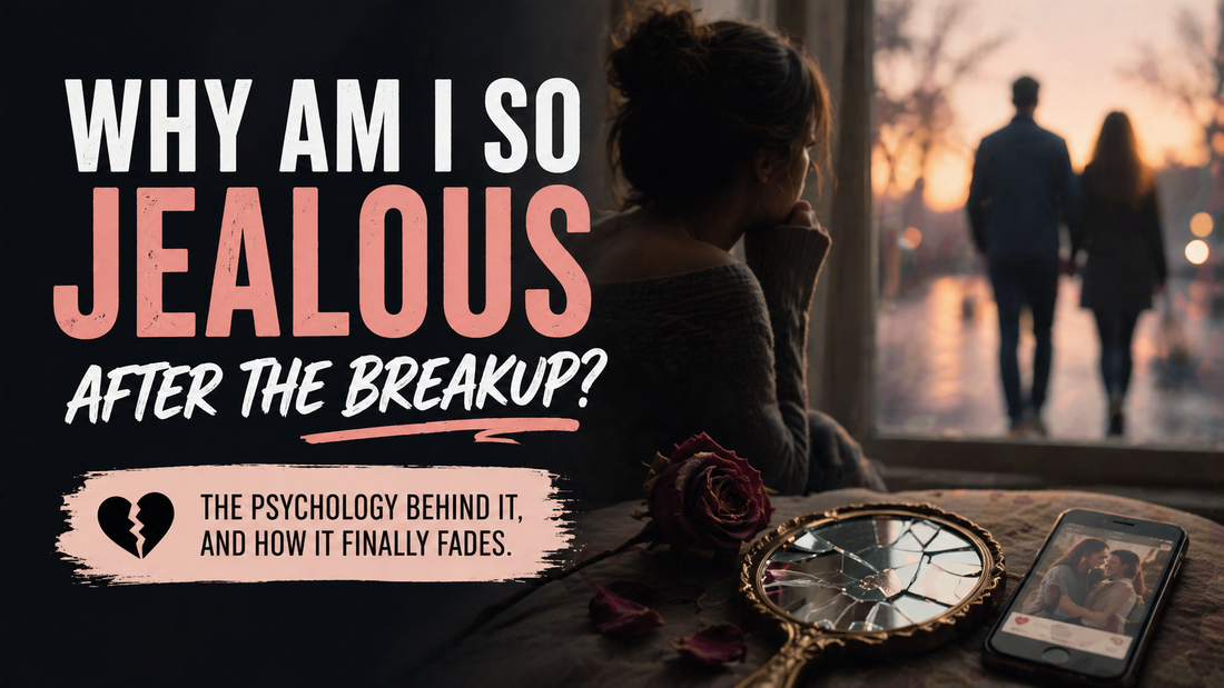 person sitting alone looking out window while imagining ex with new partner, symbolizing jealousy and comparison after a breakup
