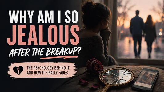 person sitting alone looking out window while imagining ex with new partner, symbolizing jealousy and comparison after a breakup