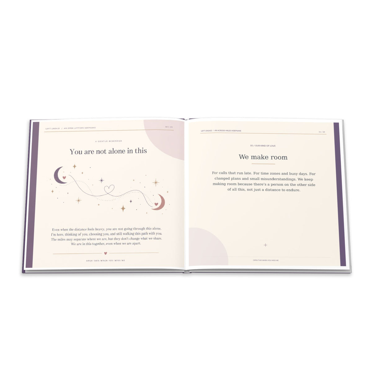 Open This When You Miss Me Hardcover Photo Book