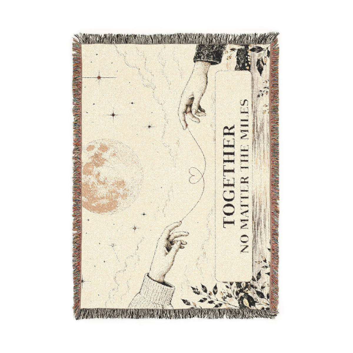 Together No Matter the Miles – Woven Cotton Blanket