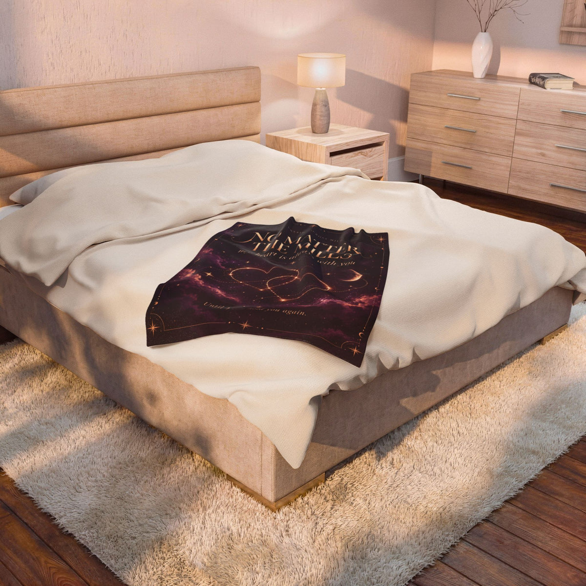 No Matter the Miles Plush Blanket – Long Distance Love Gift