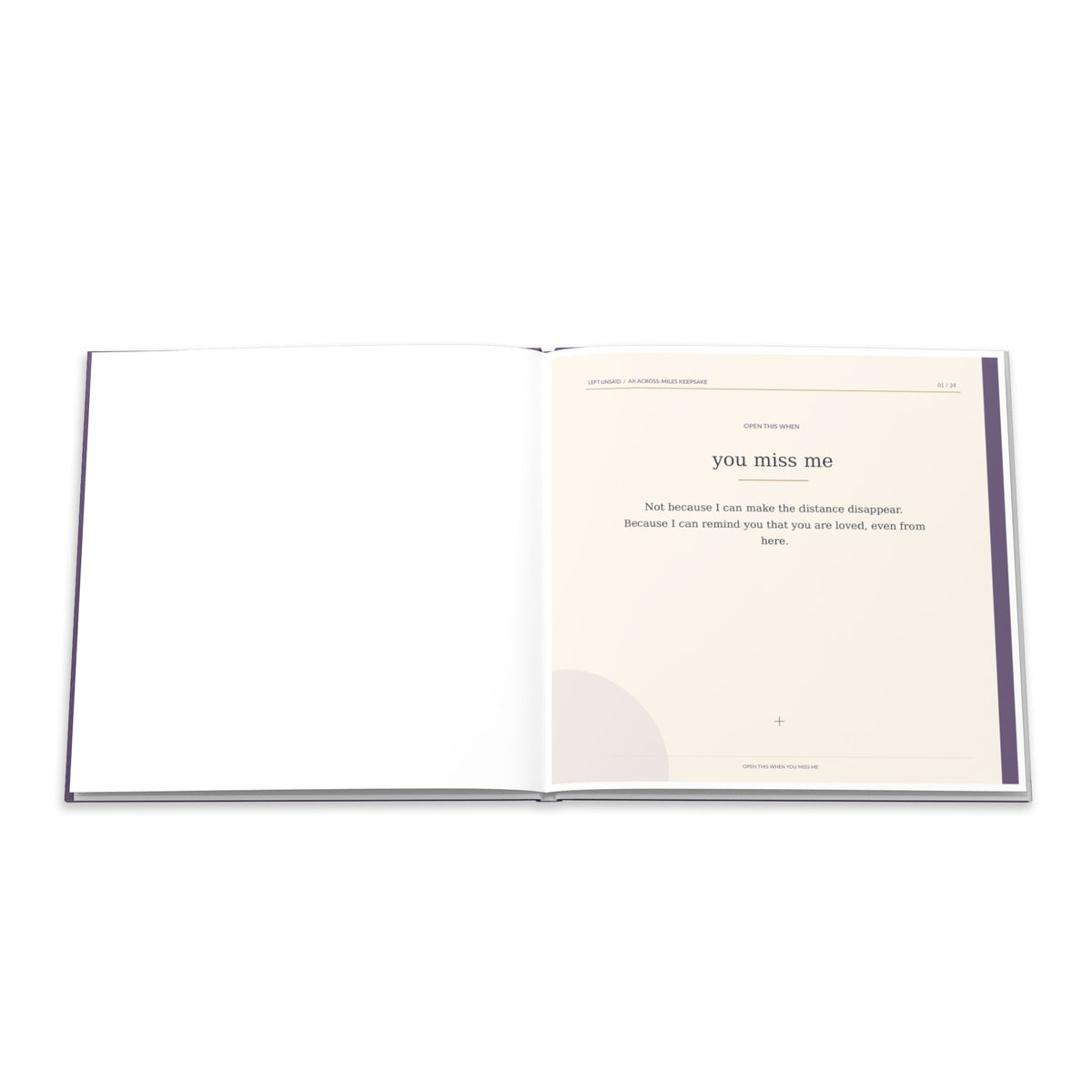 Open This When You Miss Me Hardcover Photo Book