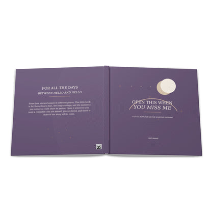 Open This When You Miss Me Hardcover Photo Book