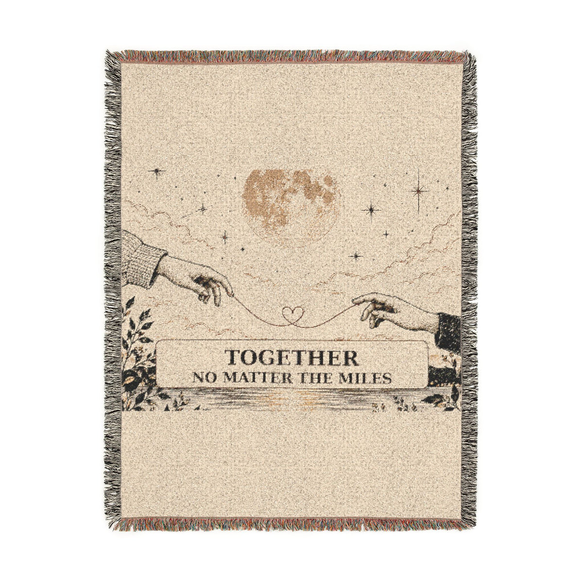 Together No Matter the Miles – Woven Cotton Blanket