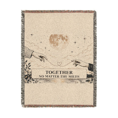 Together No Matter the Miles – Woven Cotton Blanket