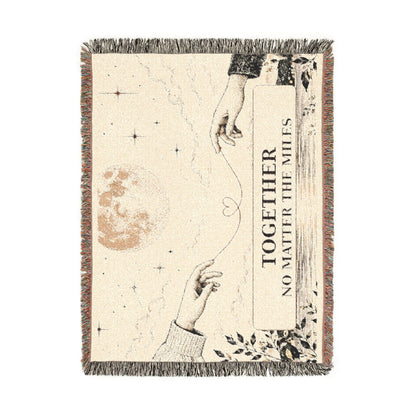 Together No Matter the Miles – Woven Cotton Blanket