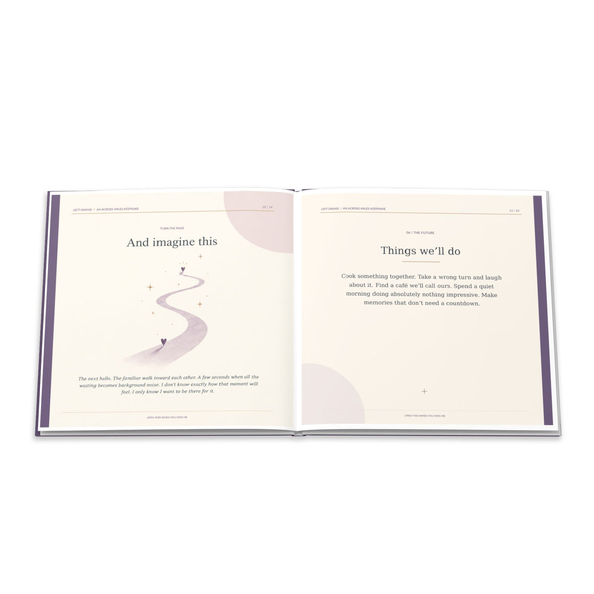 Open This When You Miss Me Hardcover Photo Book