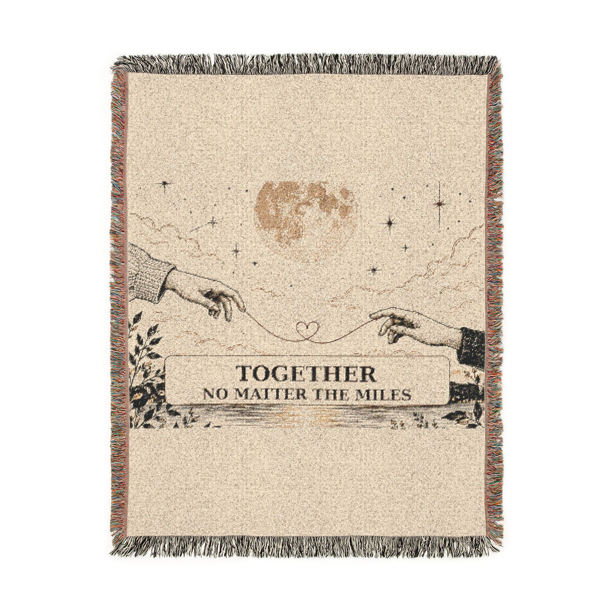 Together No Matter the Miles – Woven Cotton Blanket