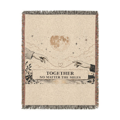 Together No Matter the Miles – Woven Cotton Blanket