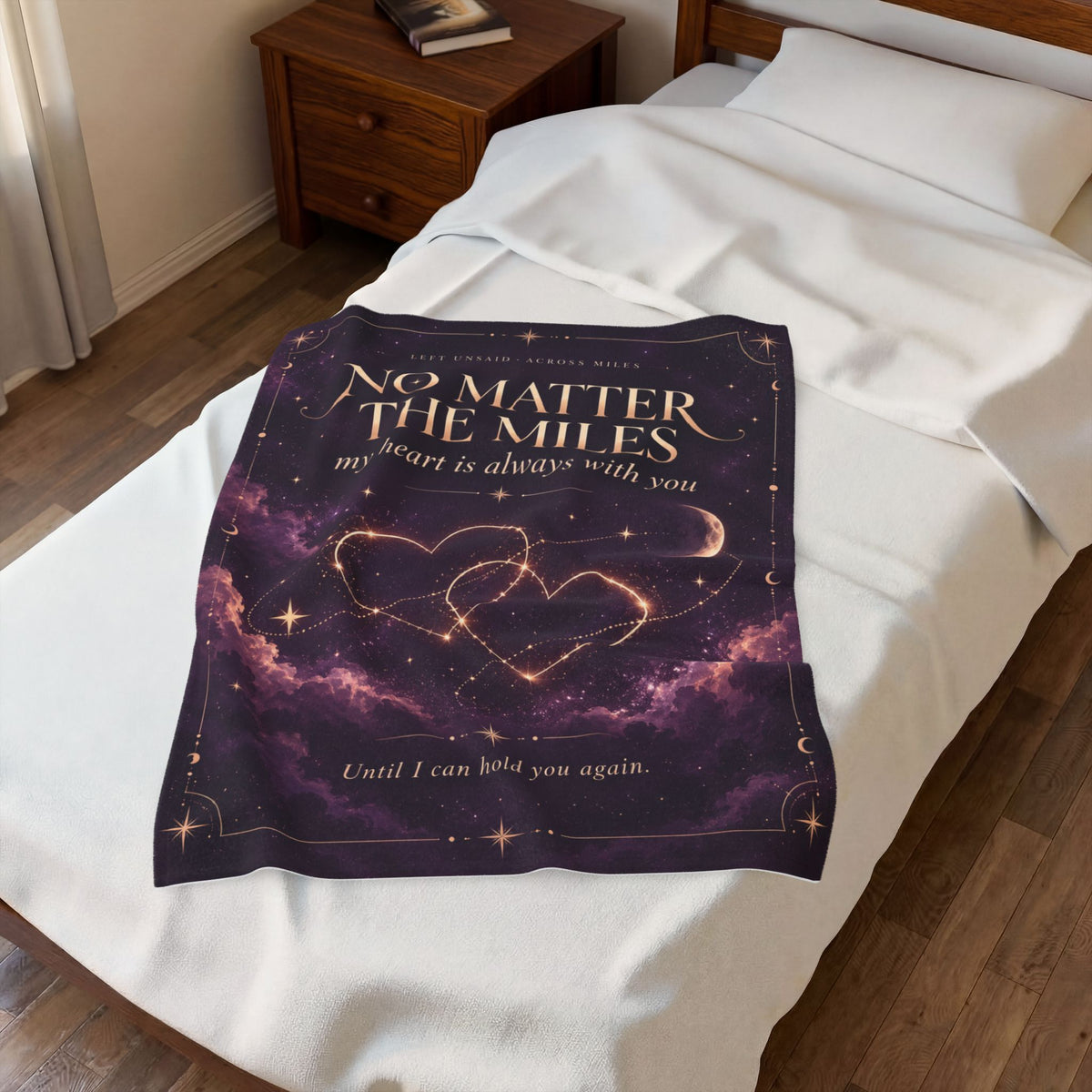 No Matter the Miles Plush Blanket – Long Distance Love Gift