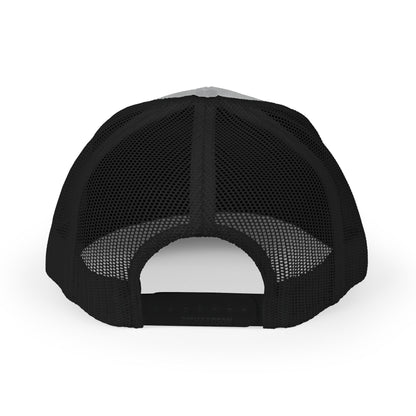 Black mesh cap on a white background