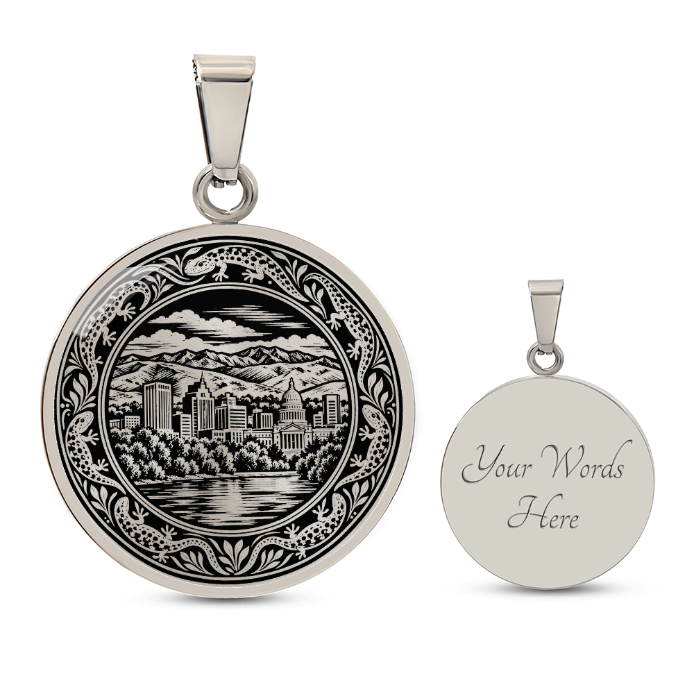 Boise Skyline Necklace – Idaho Mountain City Pendant