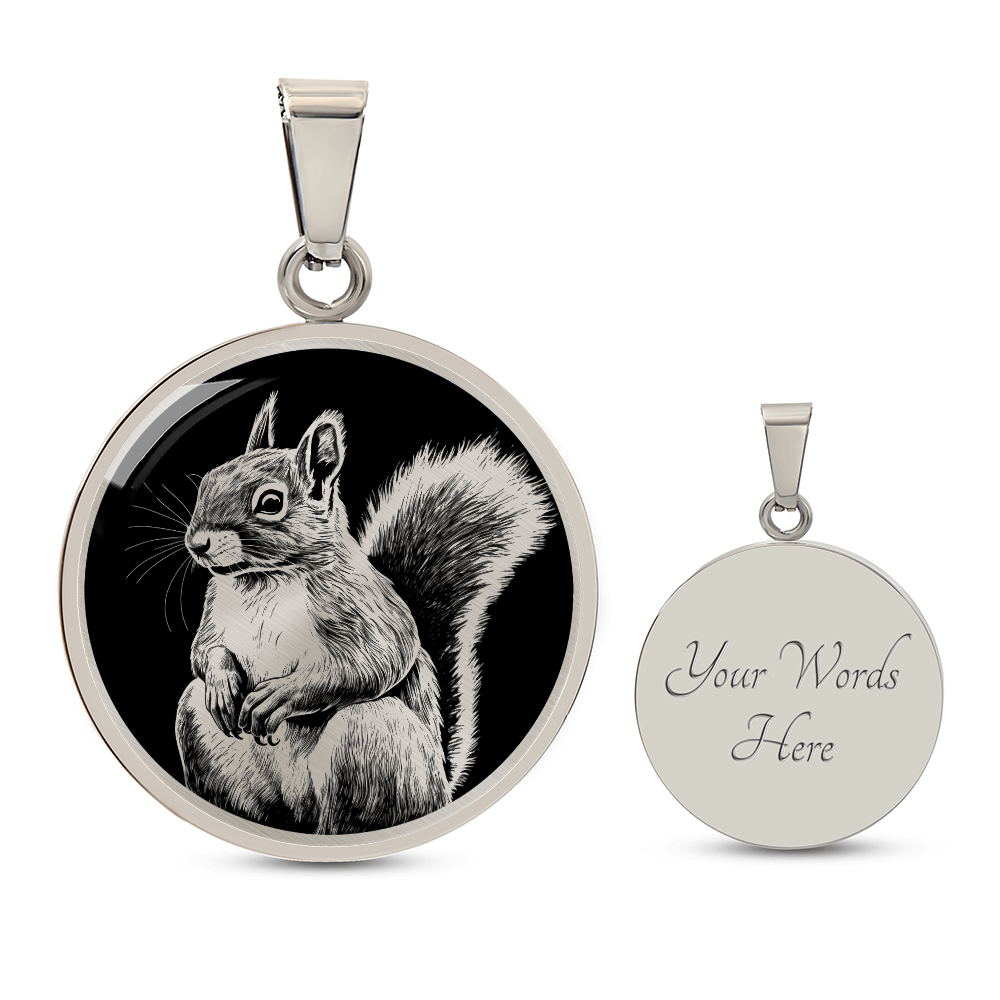 Squirrel Necklace – Gold & Silver Woodland Wildlife Pendant