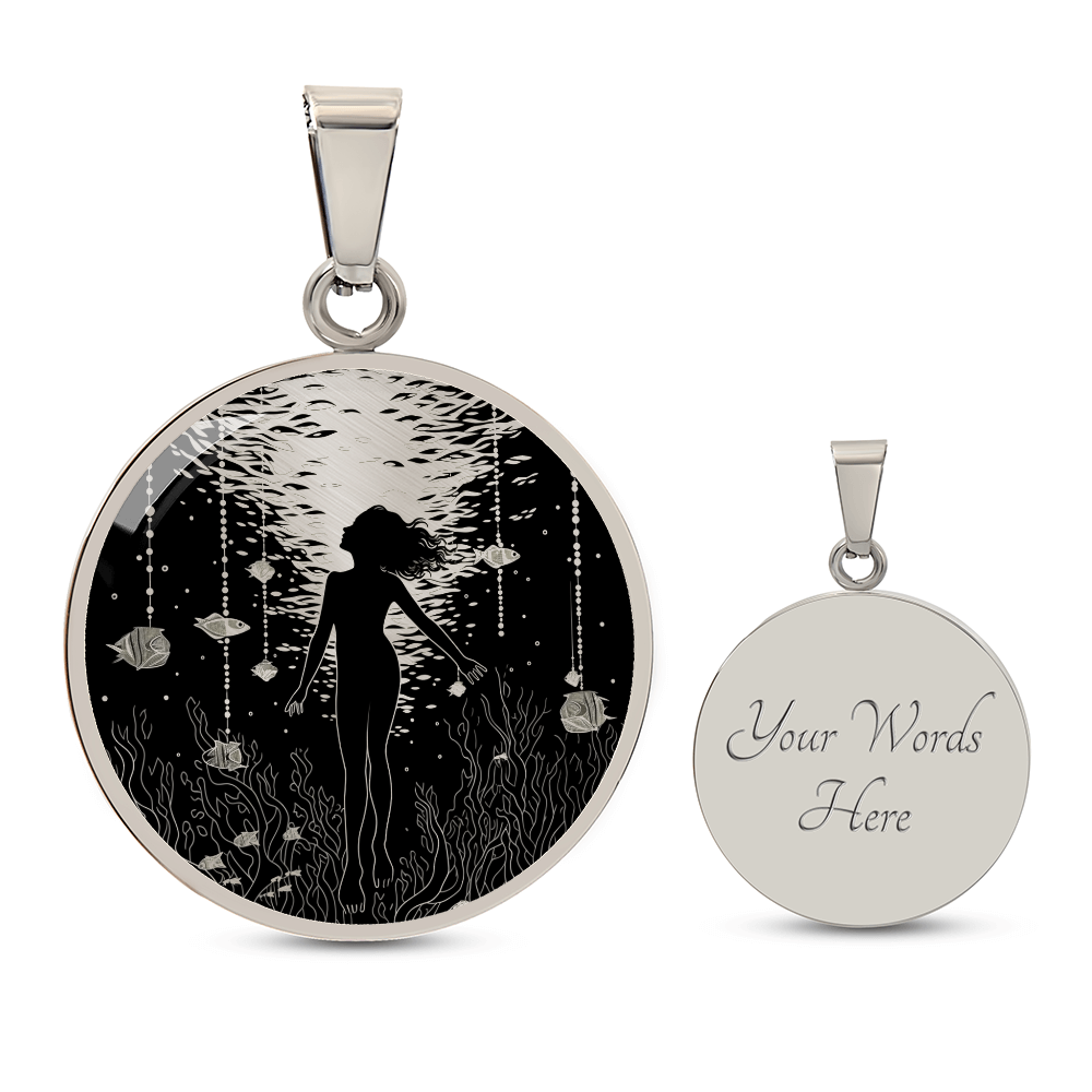 Scuba Diving Necklace – Female Diver Pendant Jewelry