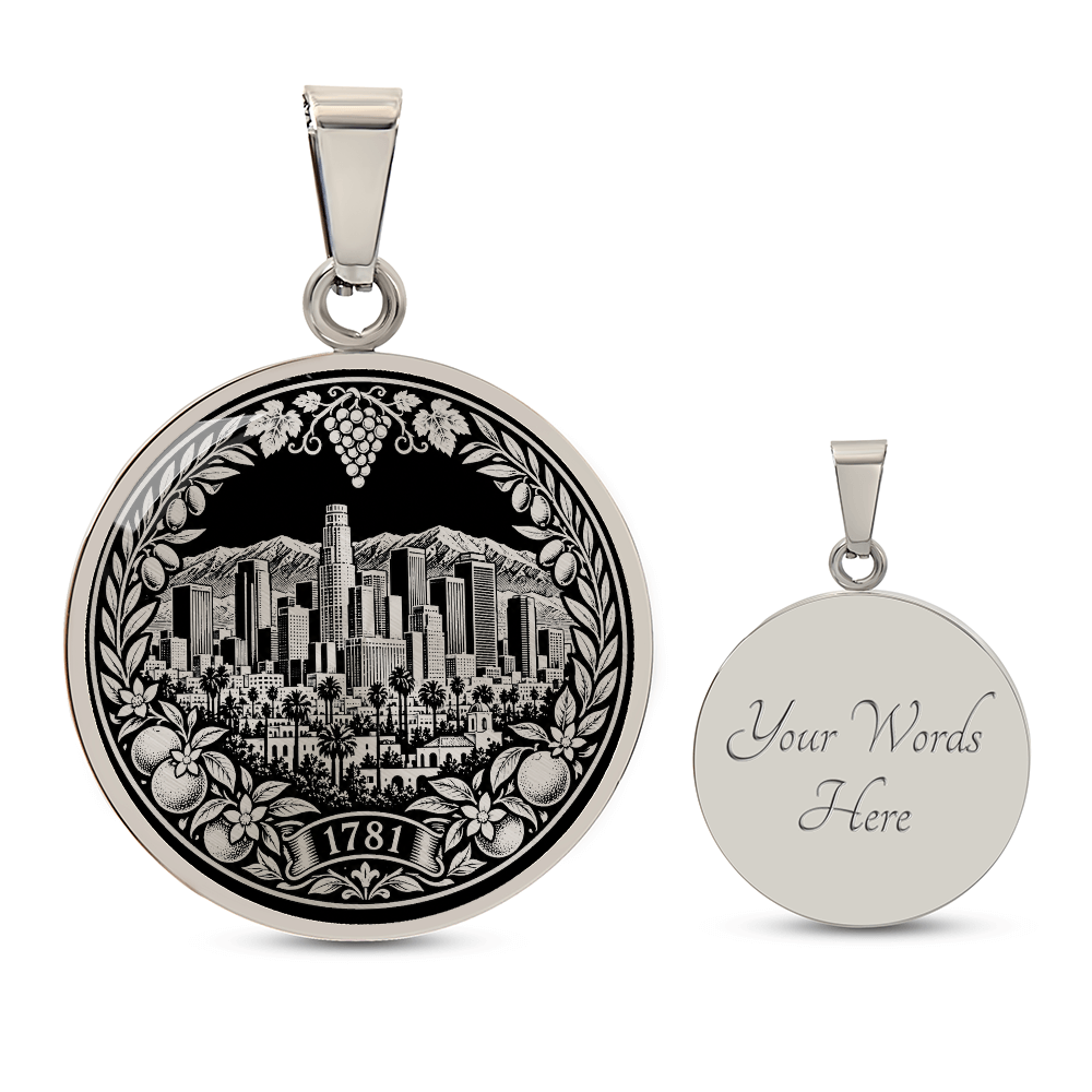 Los Angeles Skyline Necklace – Botanical City Pendant