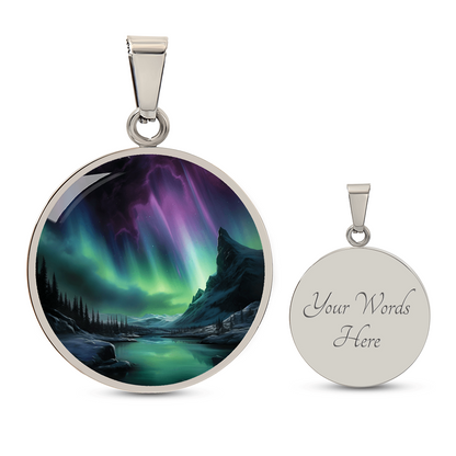 Northern Lights Necklace – Aurora Borealis Pendant Jewelry