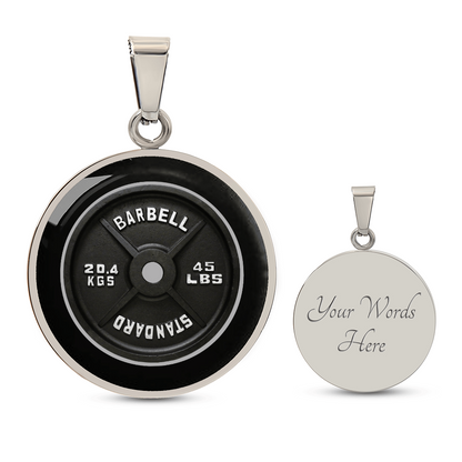45 lb Weight Plate Necklace – Barbell Gym Pendant