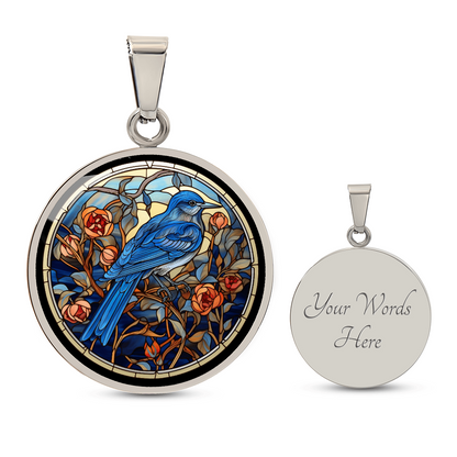 Blue Jay Necklace – Cloisonné-Inspired Bird Pendant