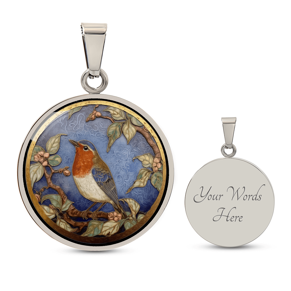 Robin Necklace – Cloisonné-Inspired Bird Pendant Jewelry