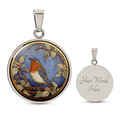 Robin Necklace – Cloisonné-Inspired Bird Pendant Jewelry