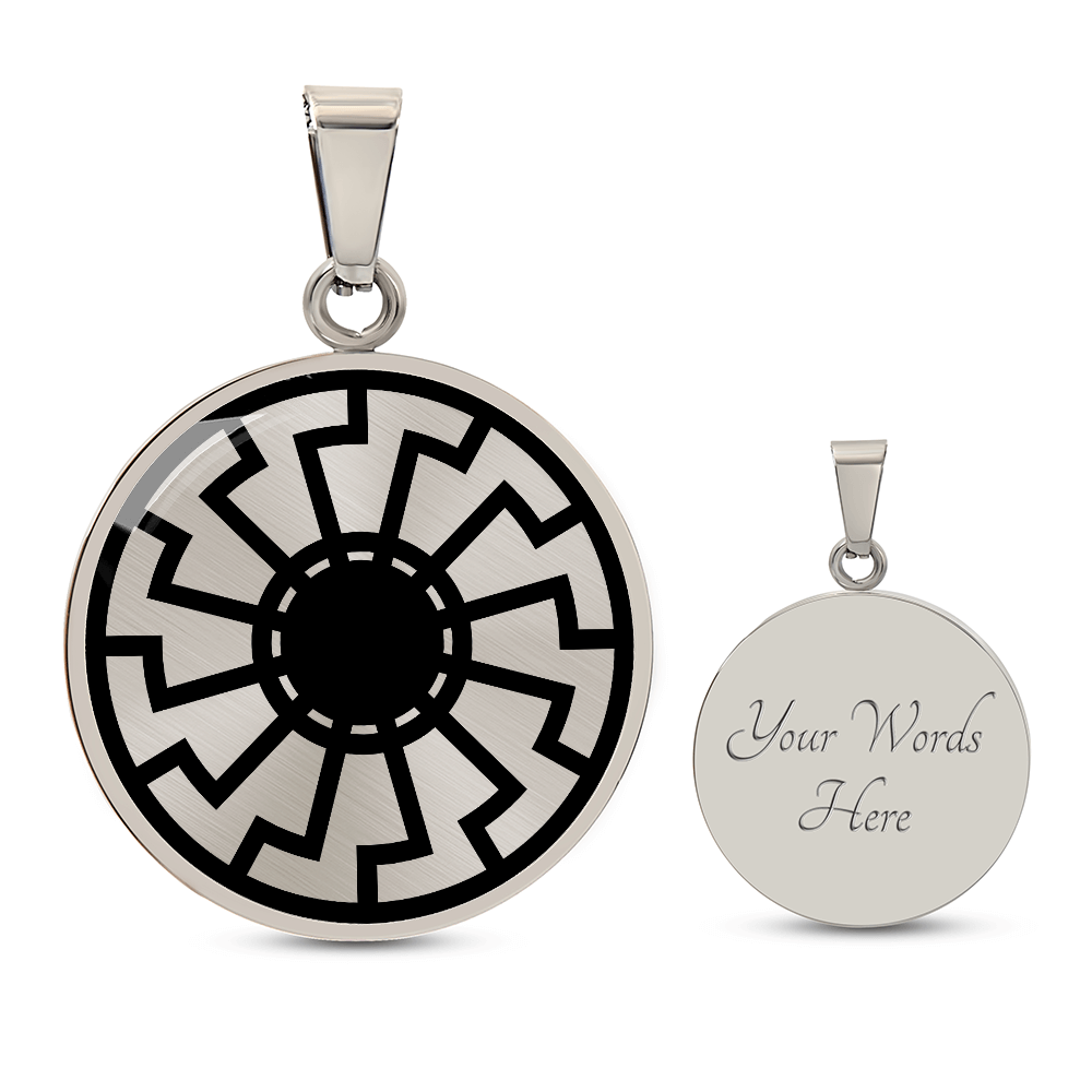 black sun pendant