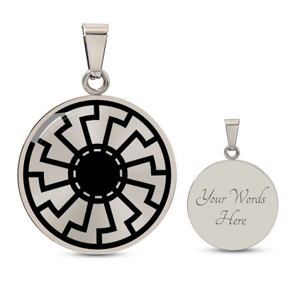 black sun pendant